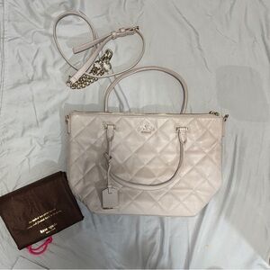Kate Spade Quilted Beige Tote Bag